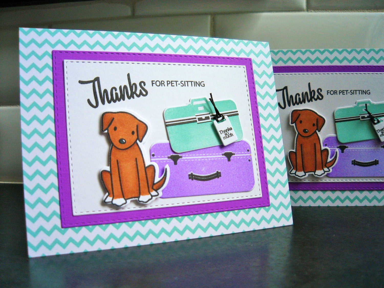 Pet Sitting Thank You Card Dog Sitter Thank You Card Dog