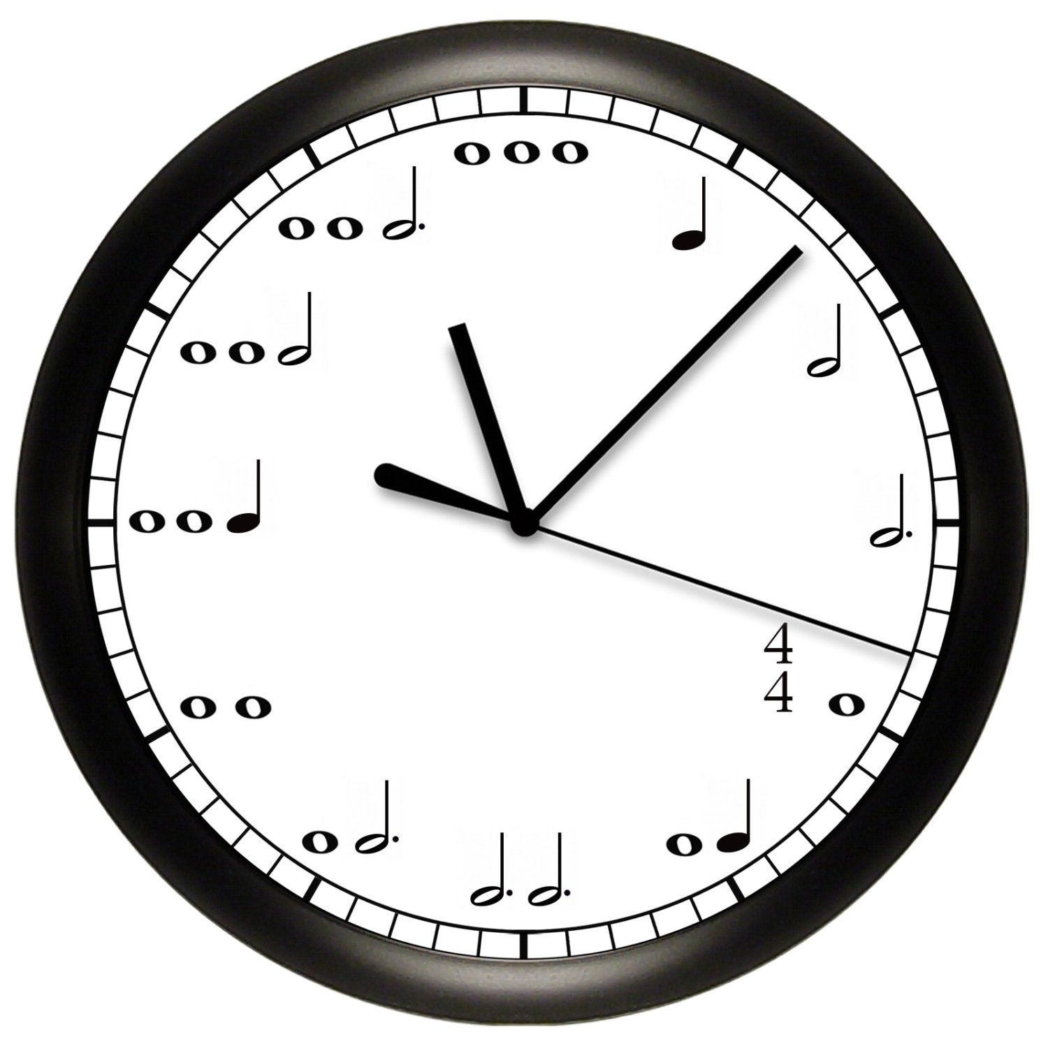 Decorative Music Notes Wall Clock for Musician