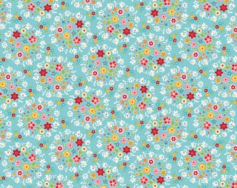 Bloom & Bliss Cottons Bloom Wreath Blue from Riley Blake Designs