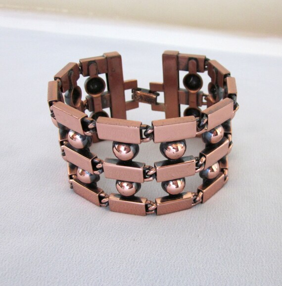 RARE Vintage RENOIR Copper Bracelet Renoir Modernist Bracelet Wide