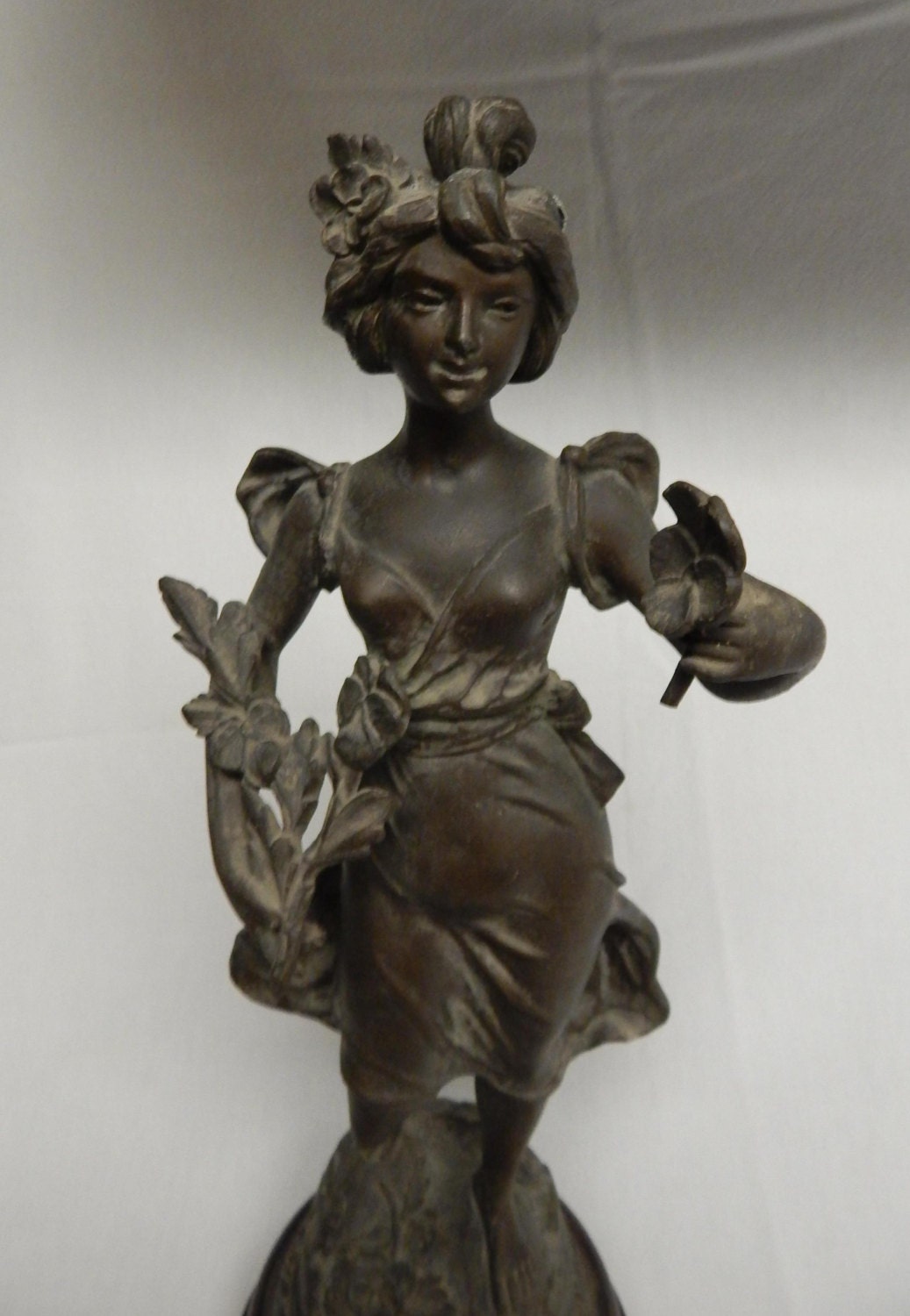 art nouveau lady figurines