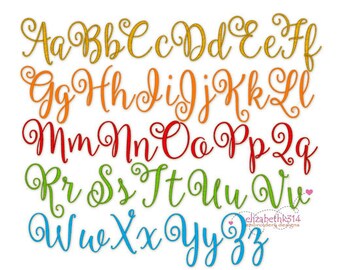 BX FORMAT- Sizes 1,50",2", 3" - Instant Download - Carried Away - Embroidery Font Design 264 - Satin Stitches