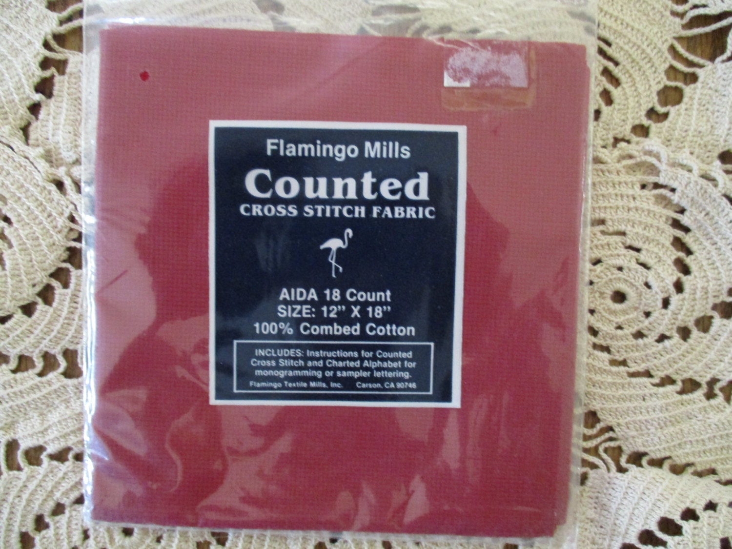 Aida Cloth Dark RED Cross Stitch 100 Cotton Fabric 18 Count Aida Cloth Dark RED Cross Stitch 100 Cotton Fabric 18 Count
