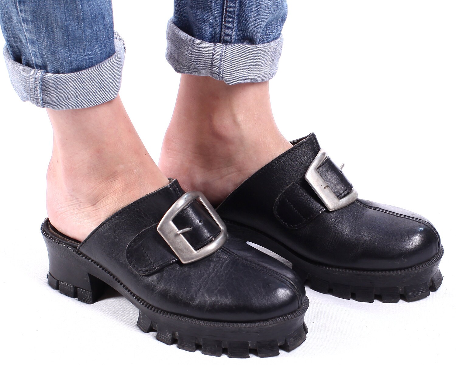 slingback platform mules