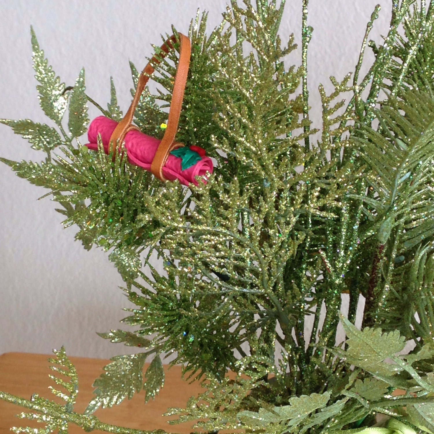 Yoga Ornament Yoga Mat Christmas Ornament by LoveThatLeather