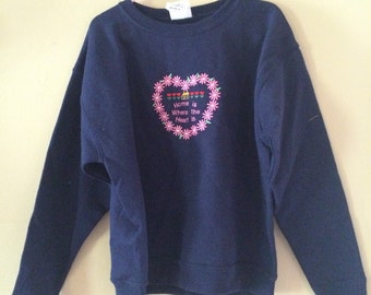 embroidered sweatshirt – Etsy