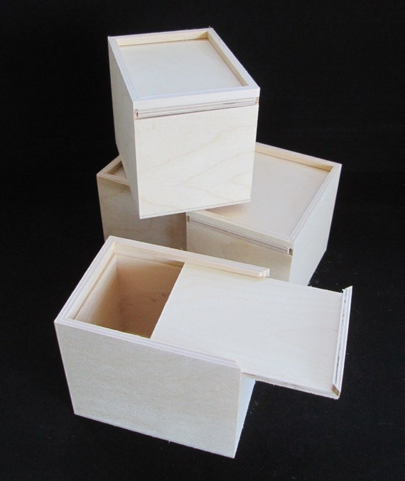 Unfinished Wood Boxes-Craft Boxes-set of 4-Advertising Agency Promo
