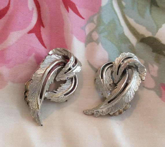 Sarah Coventry Pat Pending Silver Earrings Vintage Jewelry