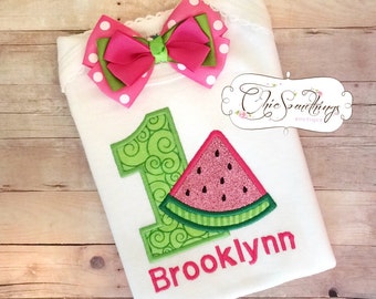 watermelon first birthday shirt