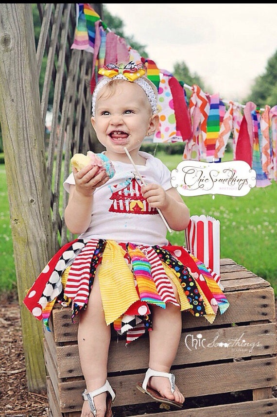 Items Similar To Fabric Tutu, Under The Big Top, Circus Birthday 