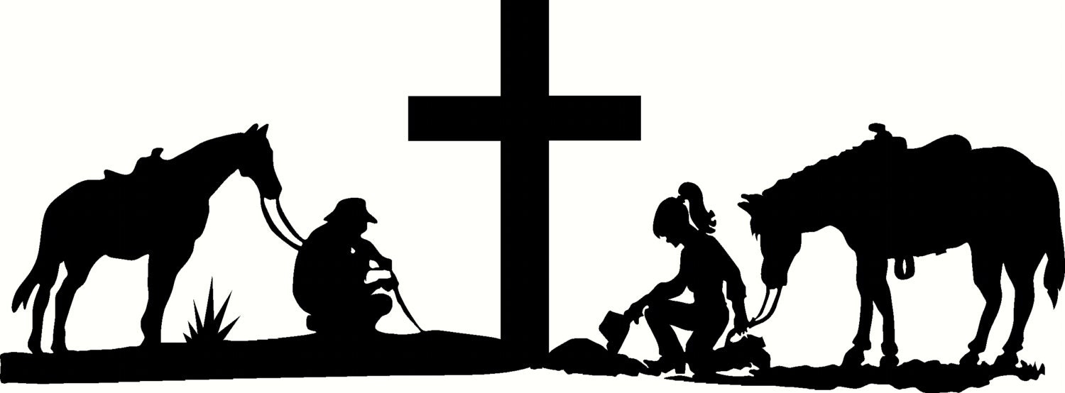 Vinyl Decals Near Me >> Praying Cowboy & Cowgirl near Cross Vinyl Decals Near Me >> Praying Cowboy & Cowgirl near Cross