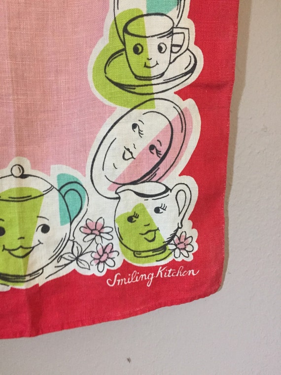 Vintage Kitchen Towel Hand Dish Towels Mid Century by retrocorrect