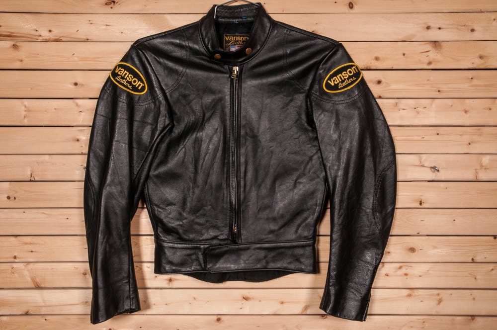 VANSON Leather Motorcycle Jacket Men's