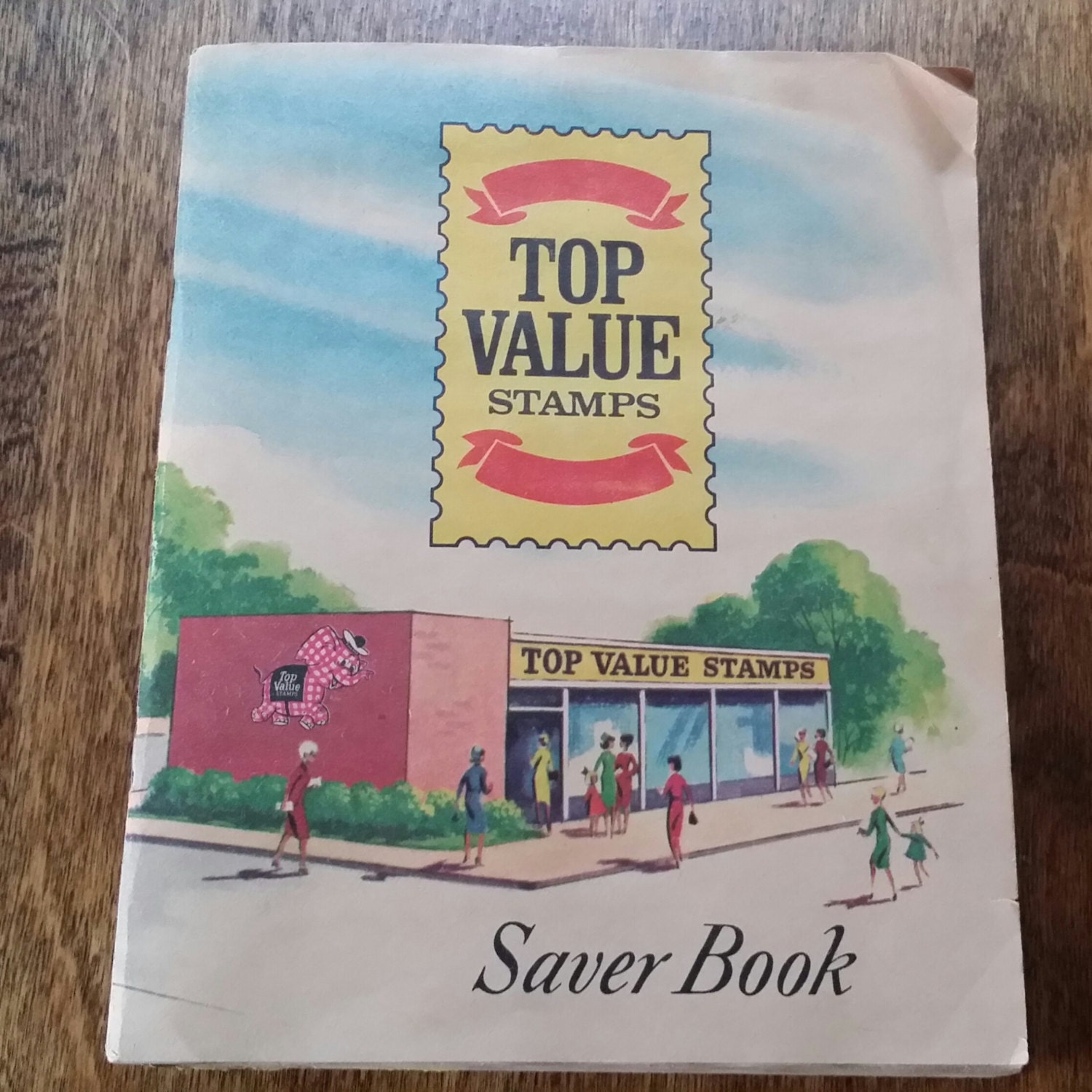 Vintage Top Value Stamps Saver Book Filled with Stamps