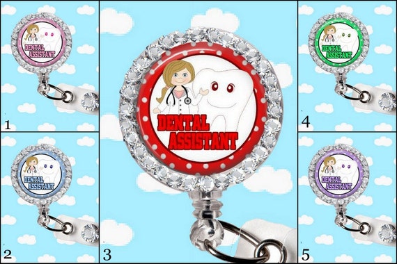 Dental Assistant Retractable ID Badge Reel Id By BadgeHeaven