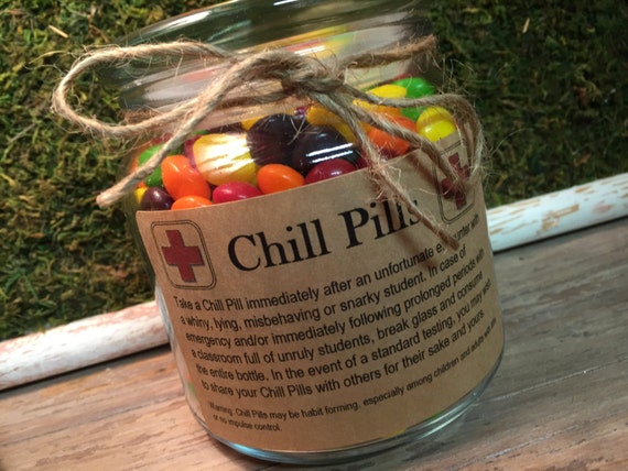 Chill Pill TEACHER/EDUCATOR labels for DIY 16 oz Chill Pill Container ...