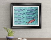 Whales Be Different Signed Original Art Print By Rafi Perez