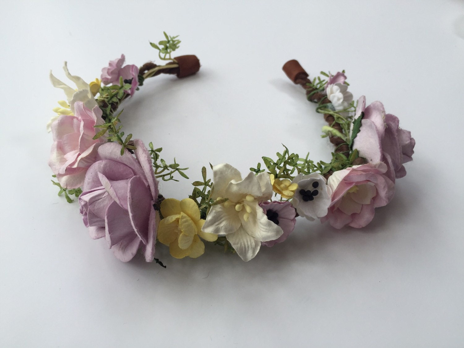 Purple Flower Crown...Flower Girl Crown...Bridal Flower