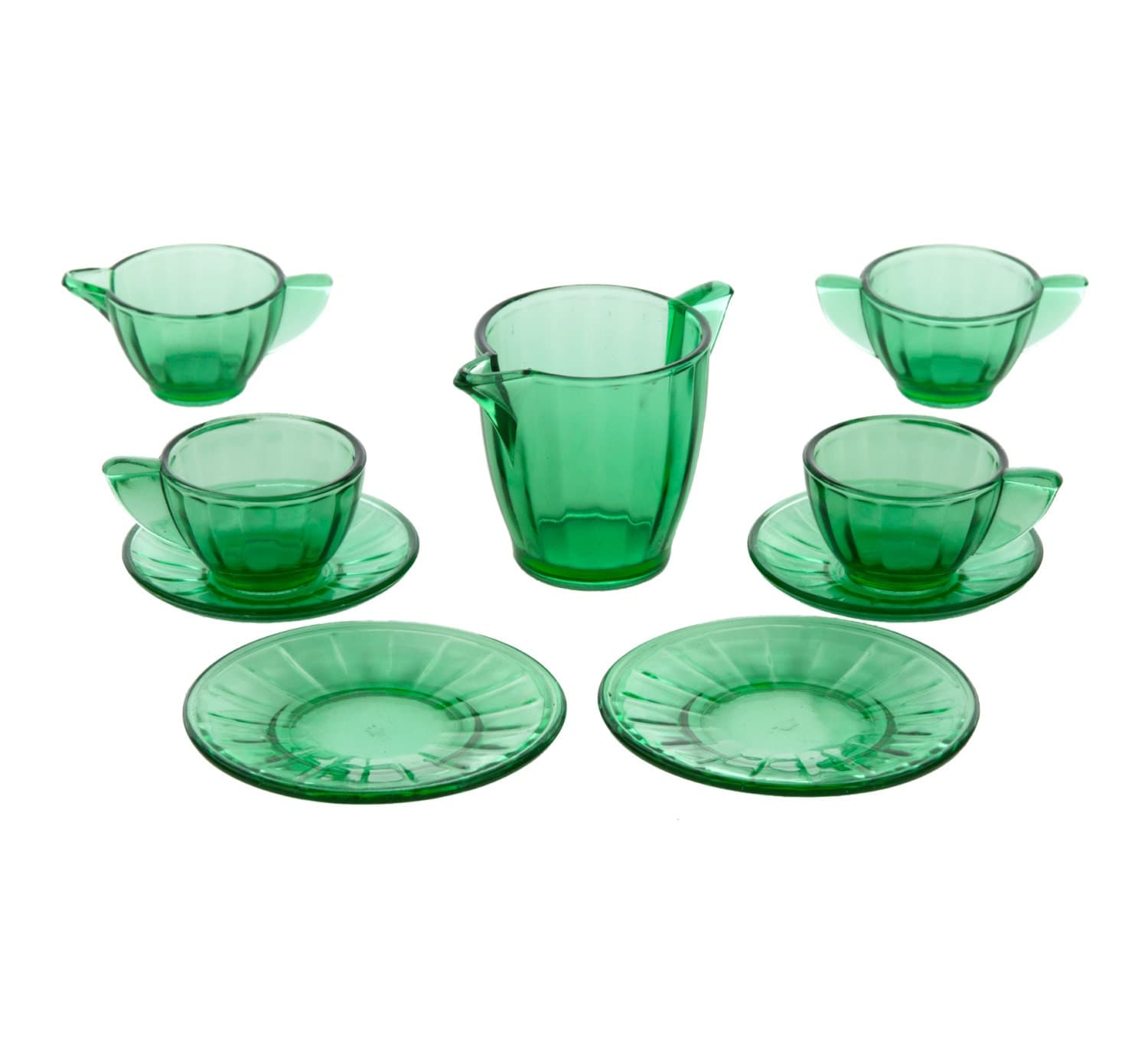 depression glass childs tea set