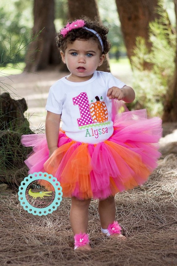 Baby Girl 1st Birthday Pumpkin Outfit This by TheSassyGator
