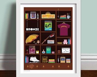 Buffy Bookcase - Buffy The Vampire Slayer Art Print Poster
