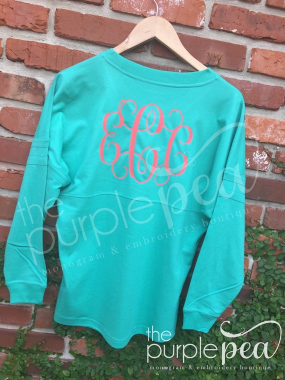 Spirit Jersey-Monogrammed by Thepurplepeaboutique on Etsy