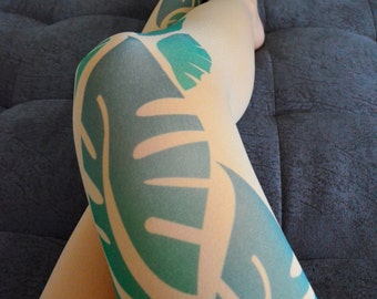 Green Leaves Tights , Poison Ivy Costume