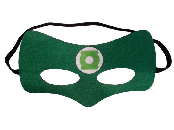 GREEN LANTERN MASK Superhero Felt Masks by ModernCelebrations