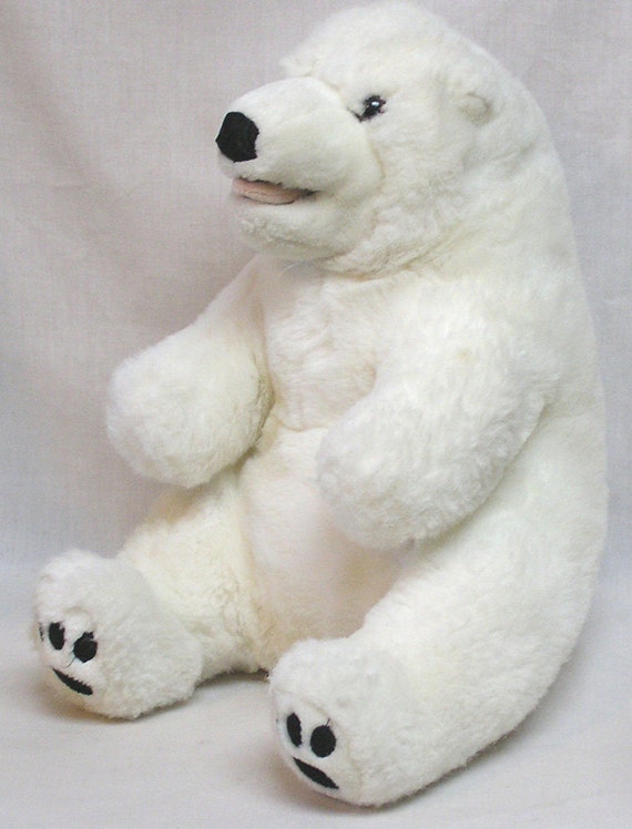 large stuffed polar bear toy