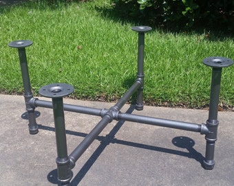Industrial Pipe Leg Set for Coffee Table "X" - Base Only