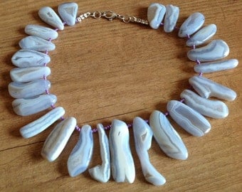Chalcedony Blue Necklace