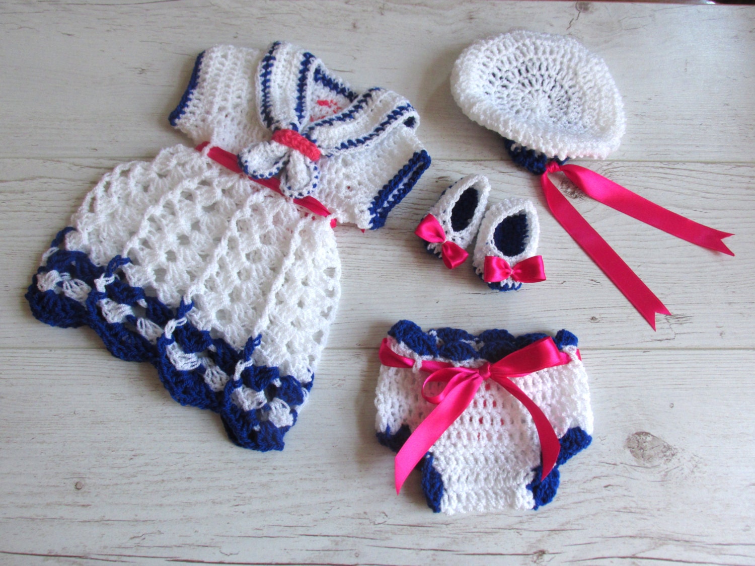 Baby Sailor Outfit Newborn sailor Dress Navy baby Dress Baby Sailor Outfit Newborn sailor Dress Navy baby Dress