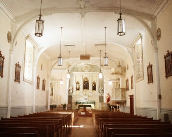 Travel Photography, Church Photography, New Mexico Photo, Albuquerque Photo, Old Town Albuquerque, San Felipe de Neri, Cathedral, 8x10 Photo