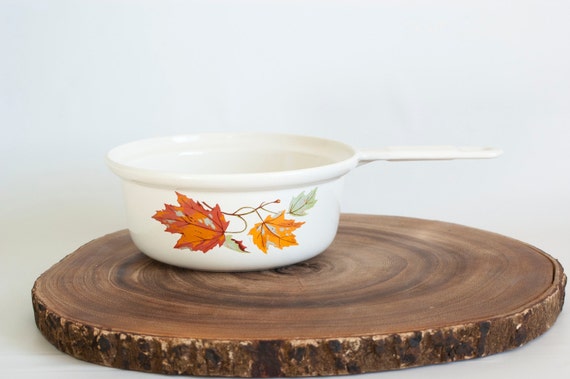 Vintage Descoware Enameled Cast Iron Saucepan Oven Safe