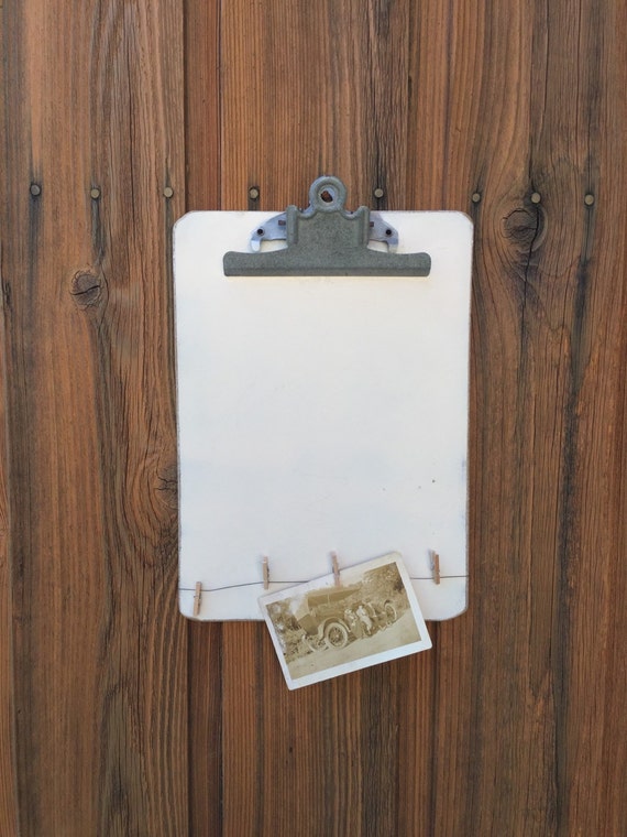Vintage clipboard / shabby chic / picture display / by RusticEye