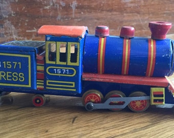 Tiny Vintage German Tin Toy Locomotive
