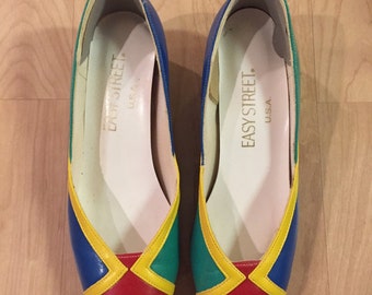 Colorful Easy Street Vintage Low Pumps