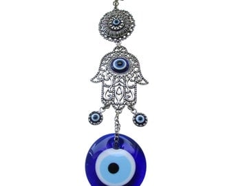 Evil Eye Charm with Hamsa, Hand of Miriam