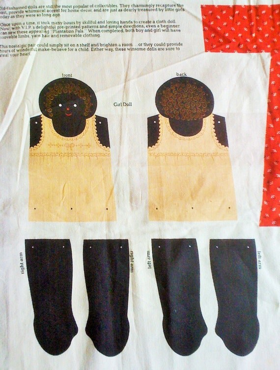 Doll Pattern Cut and Sew Cranston Print Works Fabric Panel