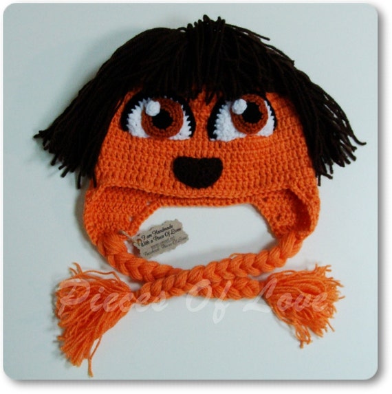 Crochet Dora The Explorer hat Dora The Explorer Dora Hat Dora