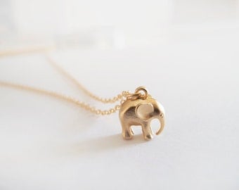 Gold Elephant Necklace - Everyday Jewelry
