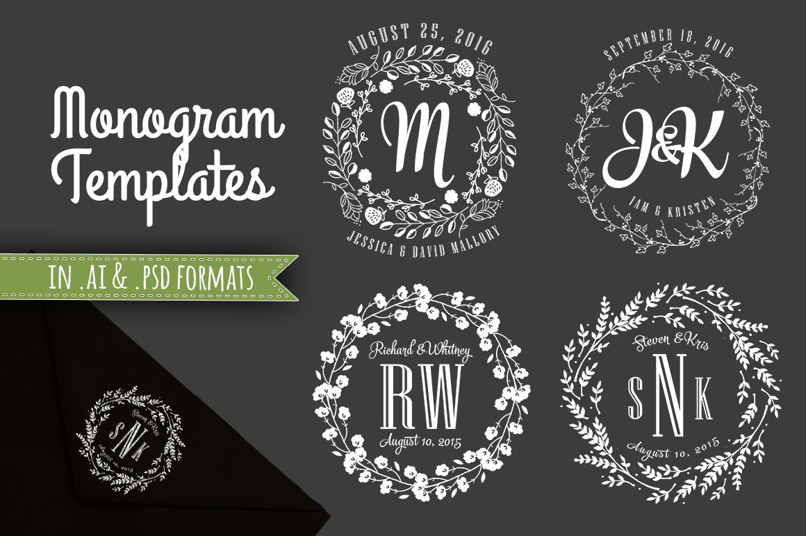 wedding-monogram-templates-wedding-initials-decorative