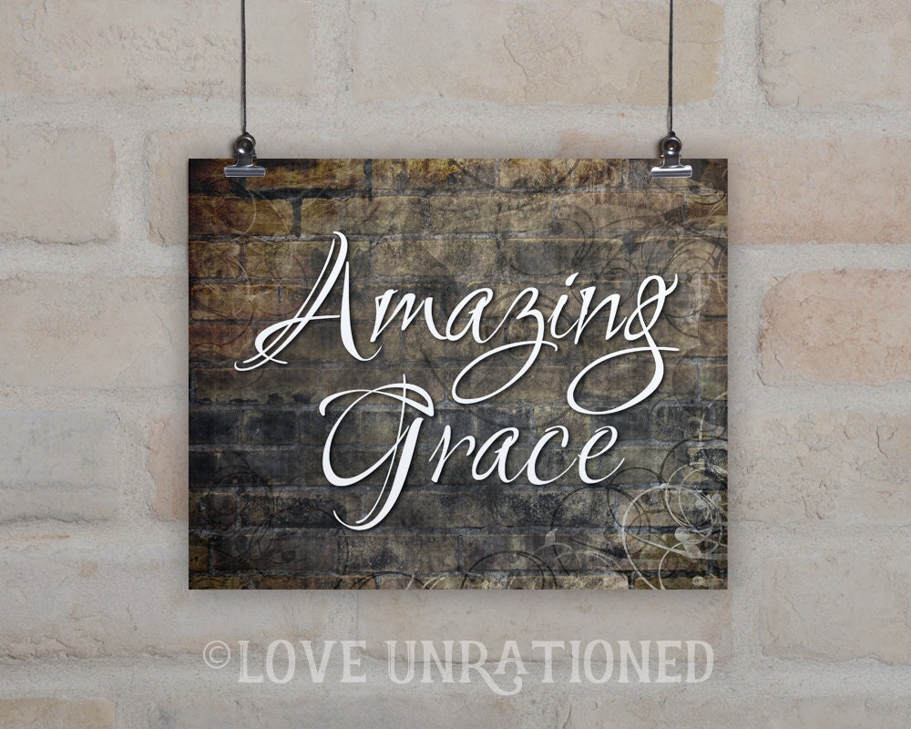 Digital Art Print Amazing Grace Art Print Download