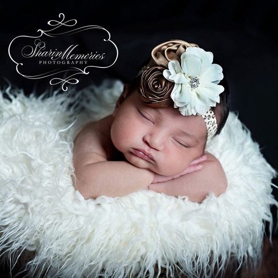 Leopard Headband/Flower Girl Headband/Baby Headband/Infant
