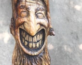 Wood Carving Wood Spirit, Face Sculpture Handmade in Ohio by Josh Carte, A Unique and OOAK Wood Gift, Wall Hanging Art, Old Mountain Man Wood Carving Wood Spirit, Face Sculpture Handmade in Ohio by Josh Carte, A Unique and OOAK Wood Gift, Wall Hanging Art, Old Mountain Man