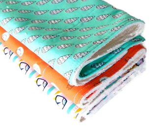 Ecofriendly gift set, 3 baby burp cloths, new baby gift set, organic baby gift, cotton burp cloths, terry burp cloths, organic nursery