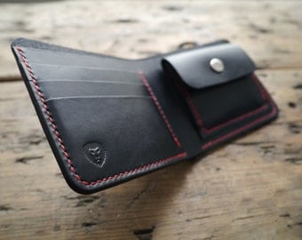 Mens Wallet - A Handcrafted Bi-fold Leather Wallet With Coin Pouch and Note Slot