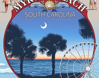 Myrtle Beach South Carolina Sunrise Photo 11x14 Color