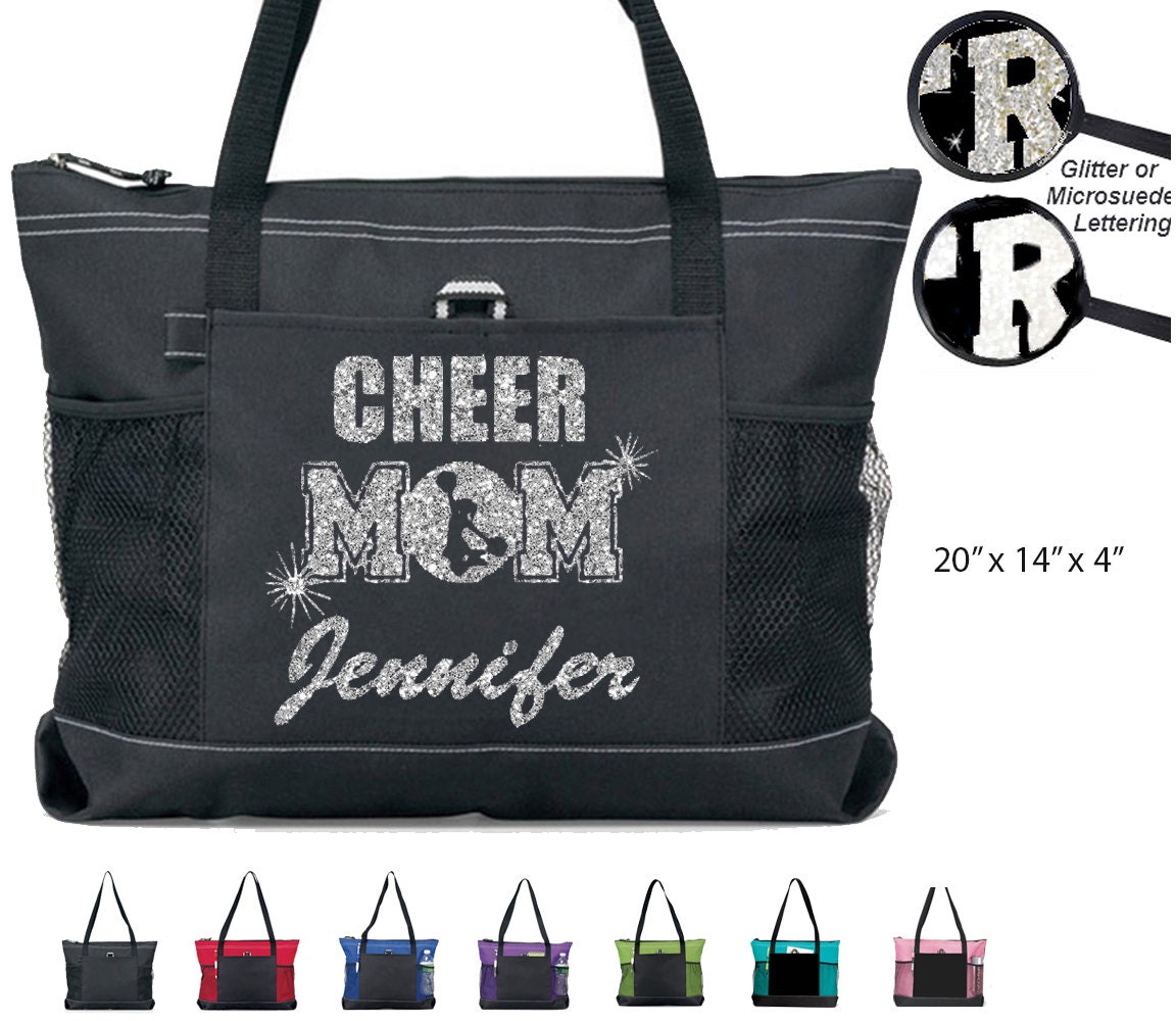 20 CHEER MOM Sports Bag with soft Microfiber or Glitter