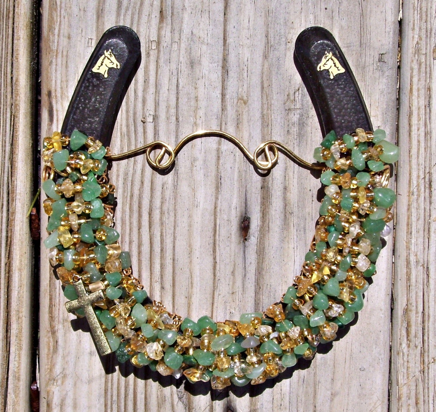 Horseshoe Art Beaded Horseshoe Horseshoe Decor Horseshoe